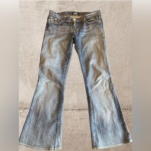 Rock & Republic Vintage Crystal Flare Jeans - Blue Wash
